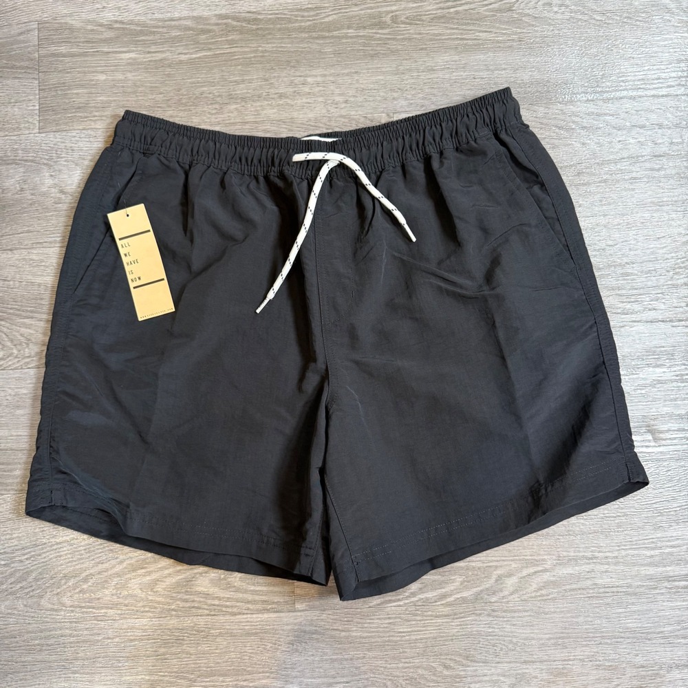 Ezekiel Miller Shorts Mens Large Black Elastic Waist Drawstring EW251132R NWT